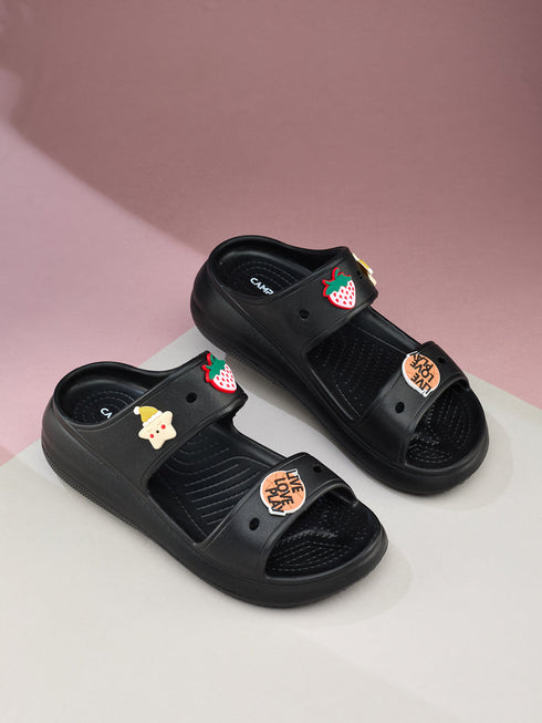 GCW-7004 Black Women's Clogs